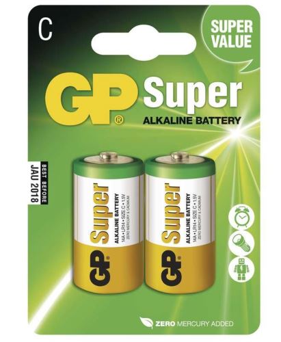 Baterie GP Super Alkaline 14A, LR14, C, 1013312000 (Blistr 2ks)