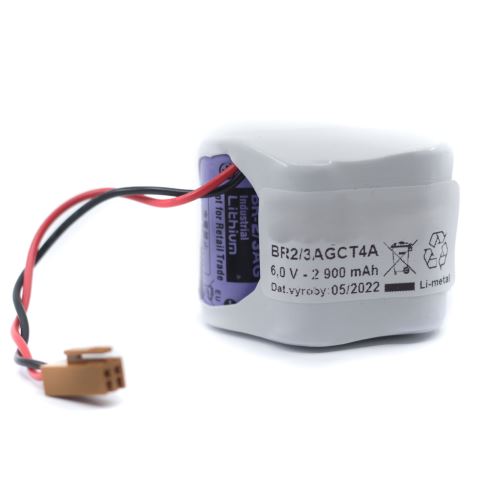 Panasonic Pack BR2/3AGCT4A/LW, 2900mAh, 6V, Lithium, s konektorem 20cm