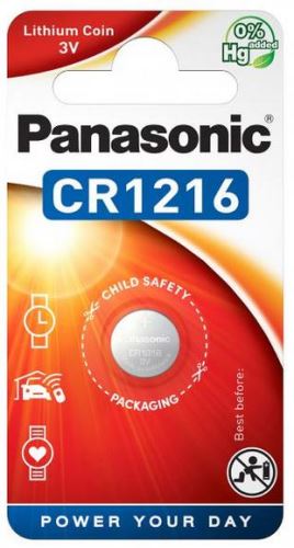 Baterie Panasonic CR1216, Lithium, 3V, (Blistr 1ks)