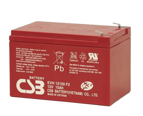 Akumulátor (baterie) CSB EVH12150 F2, (6-DZM-12), 12V, 15Ah, Faston 250, široký