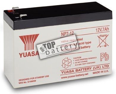 Záložní akumulátor (baterie) Yuasa NP 7-12 (7Ah, 12V)