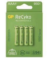 Baterie GP ReCyko 1000mAh ,HR03 (AAA), Ni-Mh, nabíjecí, 1032124100 (Blistr 4ks)
