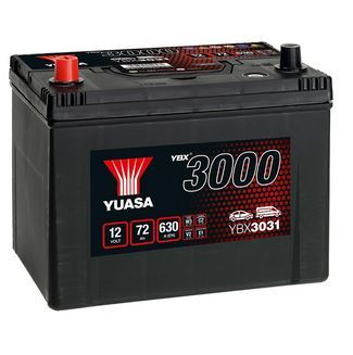 Autobaterie Yuasa YBX3000, 72Ah, 12V, 630A (YBX3031) - Japan Levá (1)