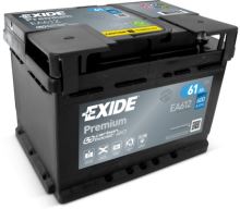 Autobaterie EXIDE Premium, 12V, 61Ah, 600A, EA612, Carbon Boost