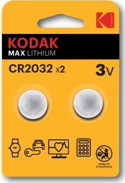 Baterie Kodak Max CR2032, Lithium, 3V, (Blistr 2ks)