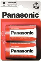 Baterie Panasonic zinco-carbon, R20RZ, D, (Blistr 2ks)
