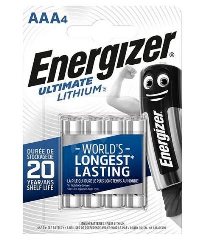 Baterie Energizer Ultimate AAA, L92, Lithium, (Blistr 4ks)