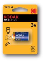 Baterie Kodak Max CR123A, Lithium, fotobaterie, (Blistr 1ks)