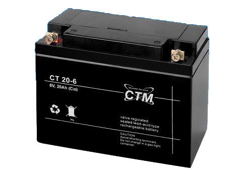 Akumulátor (baterie) CTM/CT 6-20 (20Ah - 6V - M5)