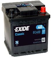 Autobaterie EXIDE Classic, 12V, 40Ah, 320A, EC400