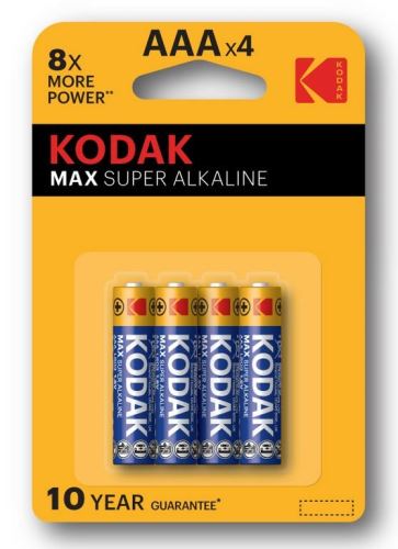 Baterie Kodak Max, LR03, AAA, Alkaline, (Blistr 4ks)