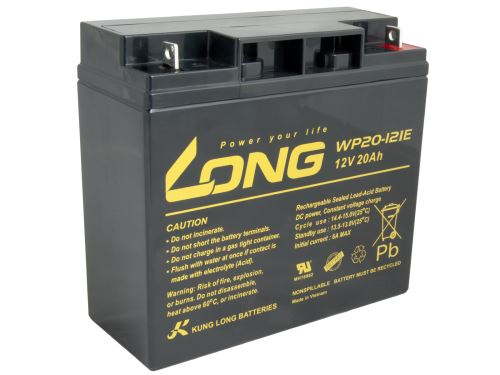 Baterie Long 12V, 20Ah olověný akumulátor F3 - cyklický, AGM (WP20-12IE)