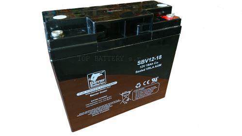 Záložní baterie SBV 12-18, 12V, 18Ah - rounová (životnost 10 let)