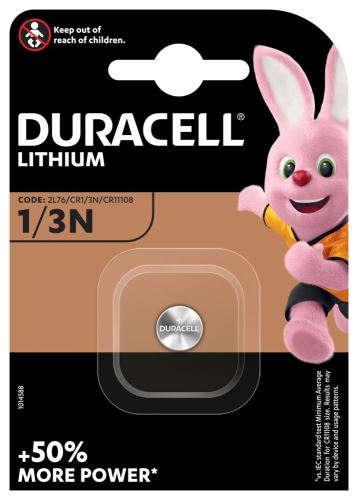 Baterie Duracell Lithium, 6131, CR-1/3N, CR1/3 N, (2L76), 3V, (Blistr 1ks)