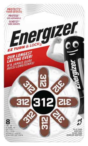 Baterie do naslouchadel Energizer 312 SP-8 8ks EN-634924, (Blistr 8ks)