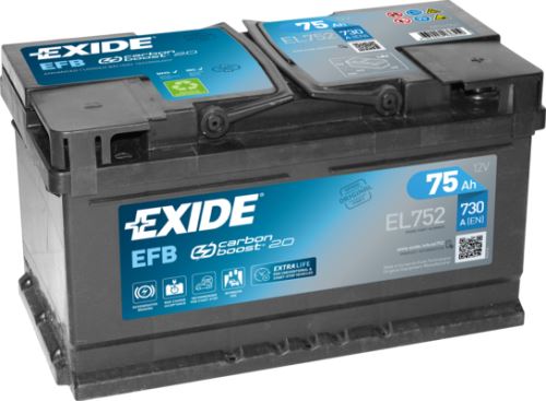 Autobaterie EXIDE Start-Stop EFB, 12V, 75Ah, 730A, EL752 (5)