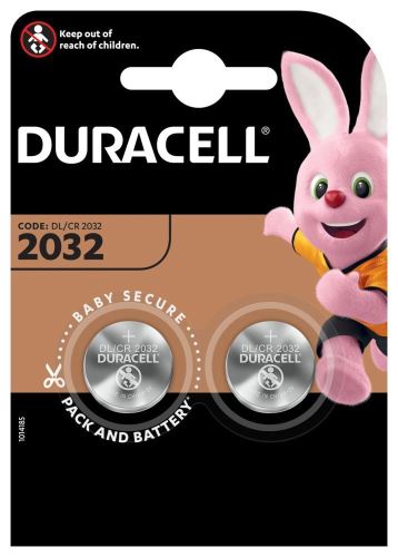 Baterie Duracell CR2032, Lithium, 3V, (Blistr 2ks)