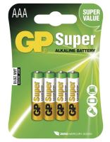 Baterie GP Super Alkaline 24A, LR03, AAA, 1013114000 (Blistr 4ks)