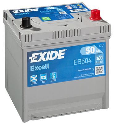 Autobaterie EXIDE Excell 12V, 50Ah, 360A, EB504