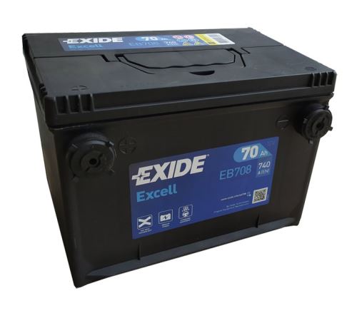 Autobaterie EXIDE Excell 12V, 70Ah, US, EB708 USA