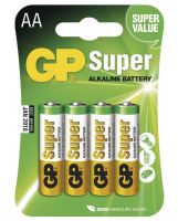 Baterie GP Super Alkaline, 15A, LR6, AA, 1013214000 (Blistr 4ks)