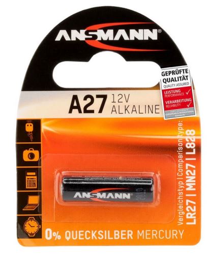 Baterie Ansmann A27, 27A, MN27 Alkaline, 12V, (Blistr 1ks)