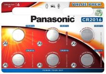 Baterie Panasonic CR2016/6BP, Lithium, 3V, (Blistr 6ks)