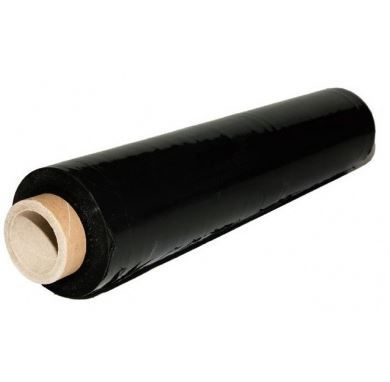 Stretch fólie - černá, 1,9kg, návin 160m, dutinka 200g, průměr 8,5cm, výška 52,4cm (2)
