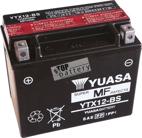 Motobaterie YUASA YTX12-BS, 12V, 10Ah