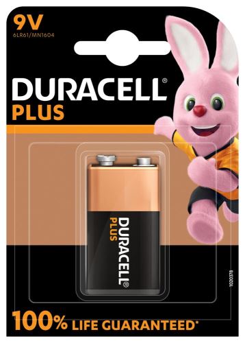 Baterie Duracell Plus Power MN1604, 9V, (Blistr 1ks)