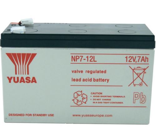 Záložní akumulátor (baterie) Yuasa NP 7-12 L (7Ah, 12V) (2)