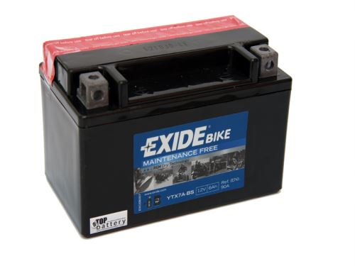 Motobaterie EXIDE BIKE Maintenance Free  12V, 6Ah, 50A, YTX7A-BS