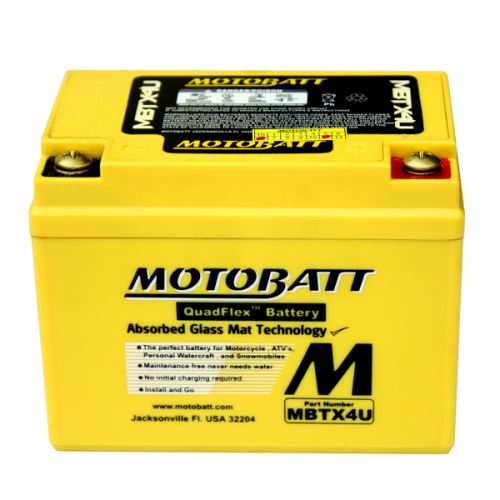 Motobaterie Motobatt MBTX4U, 12V, 4,7Ah, 70A (YB4L-B, YB4L-A,YTX4L)