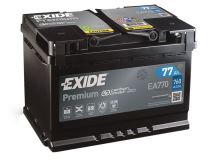 Autobaterie EXIDE Premium, 77Ah, 12V, 760A, EA770, Carbon Boost