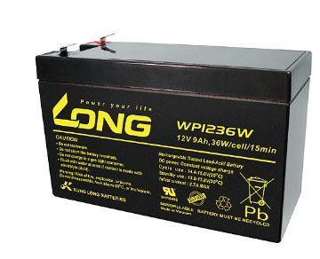 Baterie Long 12V, 9Ah olověný akumulátor F2 - High Rate