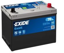 Autobaterie EXIDE Excell 12V, 70Ah, 540A, EB704