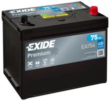 Autobaterie EXIDE Premium, 12V, 75Ah, 630A, EA754, Carbon Boost