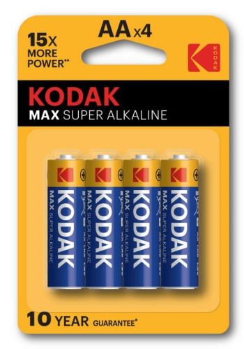Baterie Kodak Max LR6, AA, Alkaline, (Blistr 4ks)