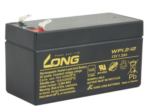 Baterie Long 12V, 1,2Ah olověný akumulátor F1