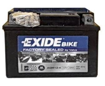 Motobaterie EXIDE BIKE Factory Sealed 3Ah, 12V, 50A, AGM12-4 (YTX4L-BS)