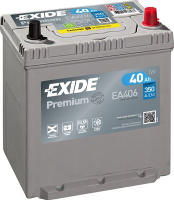 Autobaterie EXIDE Premium, 12V, 40Ah 350A, EA406, Carbon Boost (1)