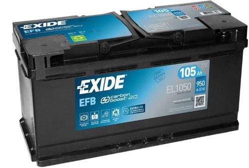 Autobaterie EXIDE Start-Stop EFB, 12V, 105Ah, 950A, EL1050