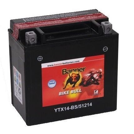 Motobaterie Banner Bike Bull YTX14-BS, 12V, 12Ah (1)